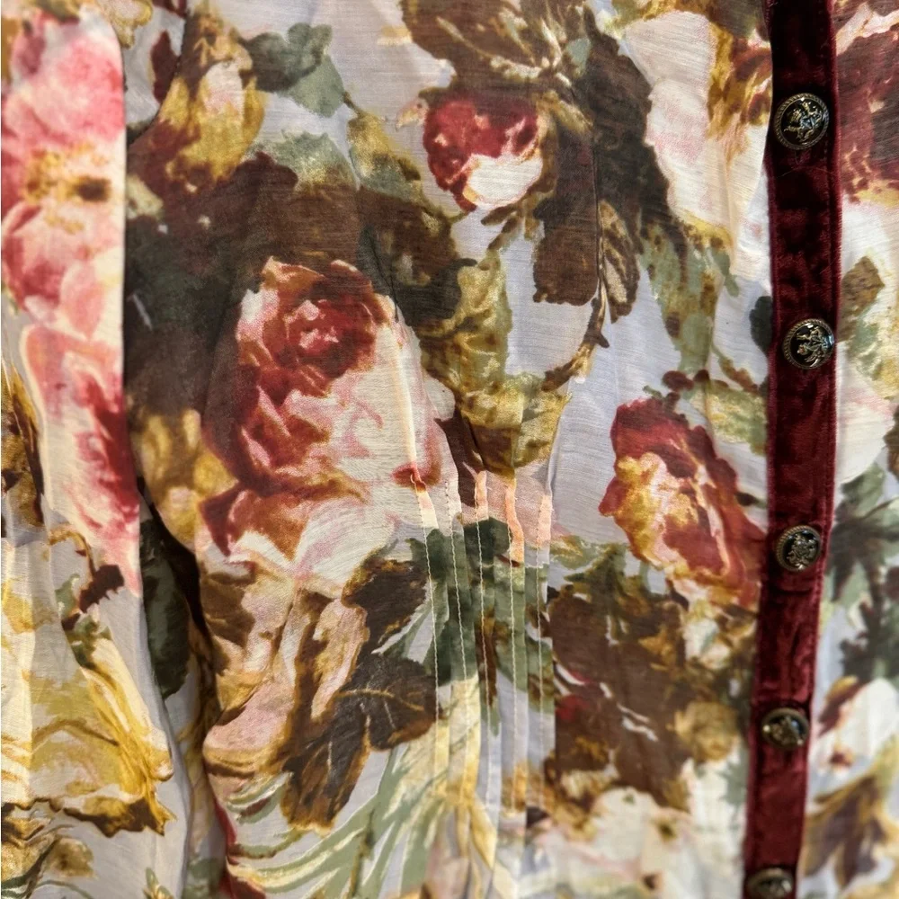 Aratta Floral Button-Up Tunic - Multicolor - Picture 3 of 10